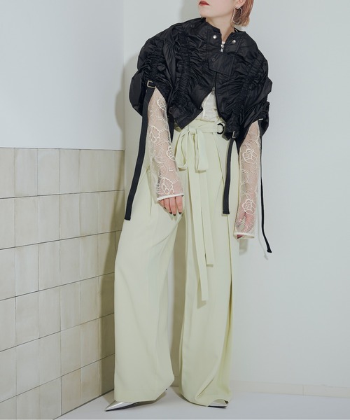 Ezick Waist ring タックワイドスラックス Ezick（エジック）の「Waist ring タックワイドスラックス