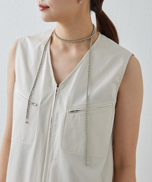 GALLARDAGALANTE（ガリャルダガランテ）の「【インフルエンサー企画商品】ボールビーズアレンジネックレス（ネックレス・レディース・シルバー・FREE）」の6枚目の写真