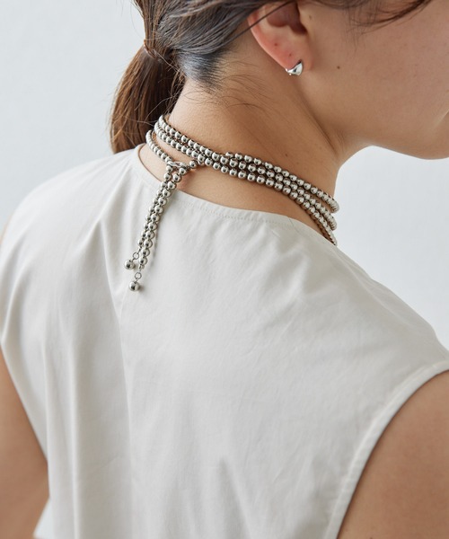 GALLARDAGALANTE（ガリャルダガランテ）の「【インフルエンサー企画商品】ボールビーズアレンジネックレス（ネックレス・レディース・シルバー・FREE）」の2枚目の写真