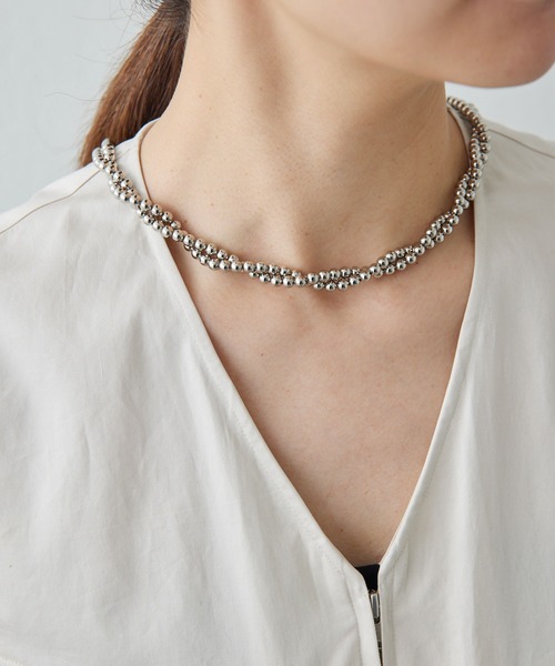 GALLARDAGALANTE（ガリャルダガランテ）の「【インフルエンサー企画商品】ボールビーズアレンジネックレス（ネックレス・レディース・シルバー・FREE）」の12枚目の写真