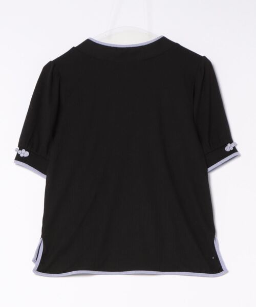 axes femme(アクシーズファム)の「チャイナ釦リブプルオーバー(Tシャツ/カットソー・レディース・ホワイト/レッド/ブラック・FREE)」の7枚目の写真