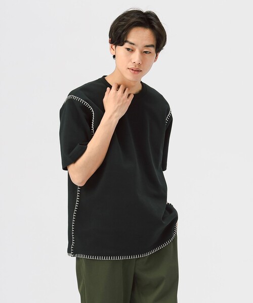 BEAMS HEART / ブランケットステッチ ショートスリーブ Tシャツ（Tシャツ/カットソー）｜BEAMS HEART（ビームスハート）