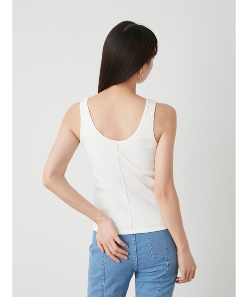 SNIDEL（スナイデル）の「カップインカットタンク（タンクトップ・レディース・ピンクベージュ/ブラック/ホワイト・FREE）」の10枚目の写真