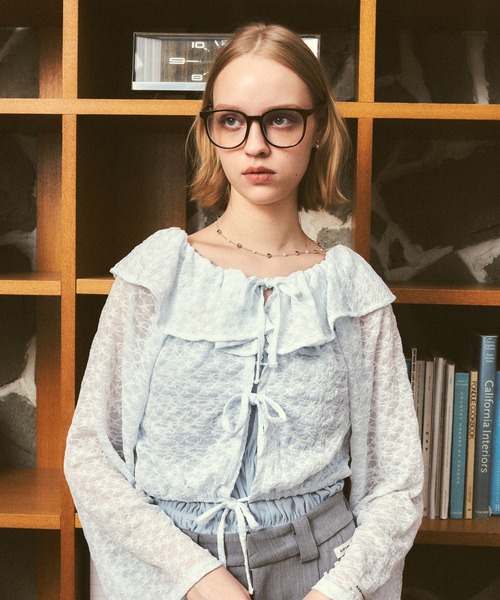 RUBY AND YOU（ルビーアンドユー）の「［select］ウェリントンフレームメガネ（メガネ・レディース・ブラウン/ブラック/オリーブ・FREE）」の8枚目の写真