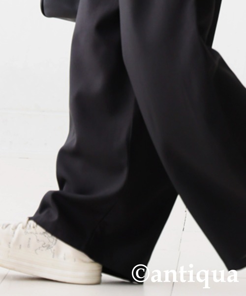 antiqua（アンティカ）の「半袖オールインワン（サロペット/オーバーオール・レディース・ブラック/ネイビー・R/P）」の22枚目の写真