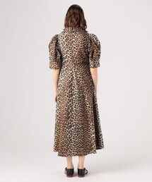 【新品】GANNI ガニー　レオパード 半袖ワンピース GANNI（ガニー）の「GANNI Vネック レオパードワンピース