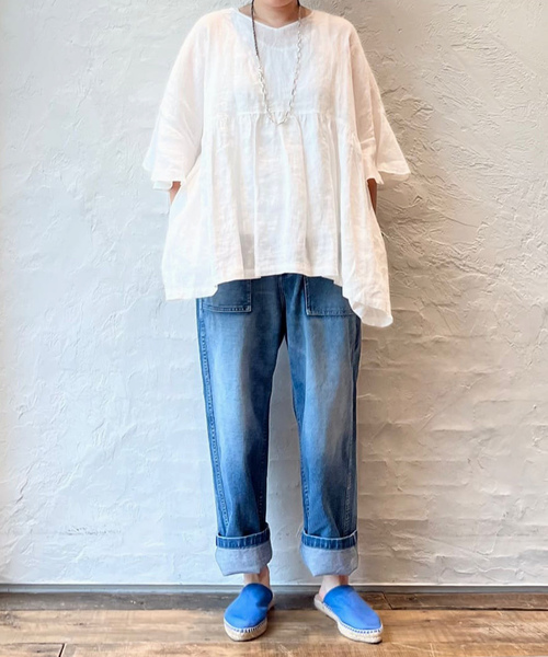 journal standard luxe 60リネン ギャザープル 追加》60リネン ギャザープル（シャツ／ブラウス）｜journal
