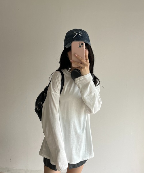 RiLi(リリ)の「ベーシックロンT【RL】(Tシャツ/カットソー・レディース・ホワイト・FREE)」の1枚目の写真
