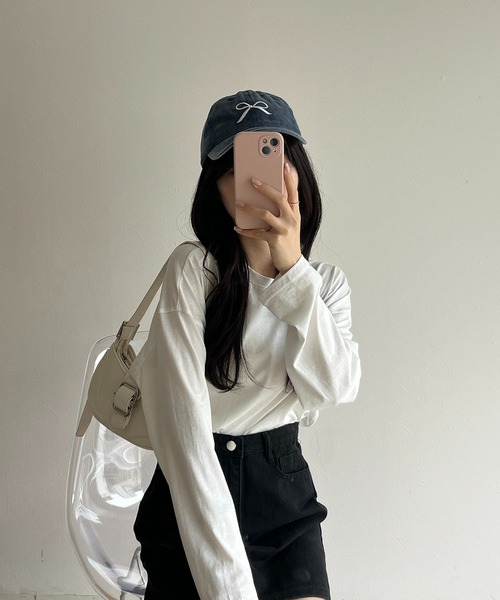 RiLi(リリ)の「ベーシックロンT【RL】(Tシャツ/カットソー・レディース・ホワイト・FREE)」の4枚目の写真
