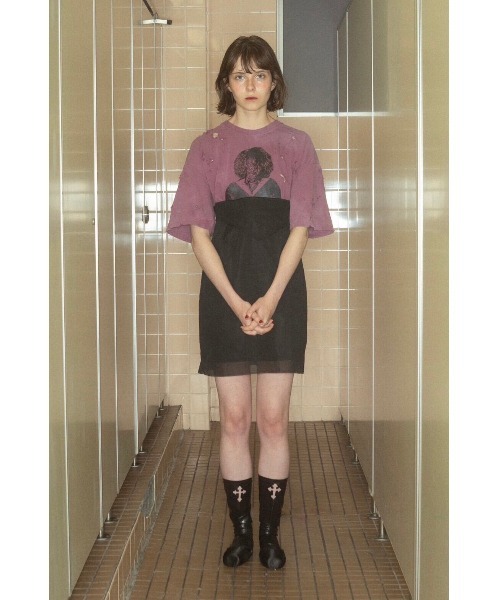 emary EMAW24LTS011Damaged エメリー　長袖Tシャツ emary/エメリー/Damaged Ritual girl T（Tシャツ/カットソー