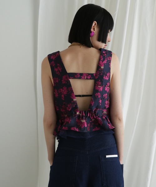 ROSE BUD（ローズバッド）の「ジャカードビスチェ（ベスト・レディース・イエロー/ピンク・FREE）」の16枚目の写真