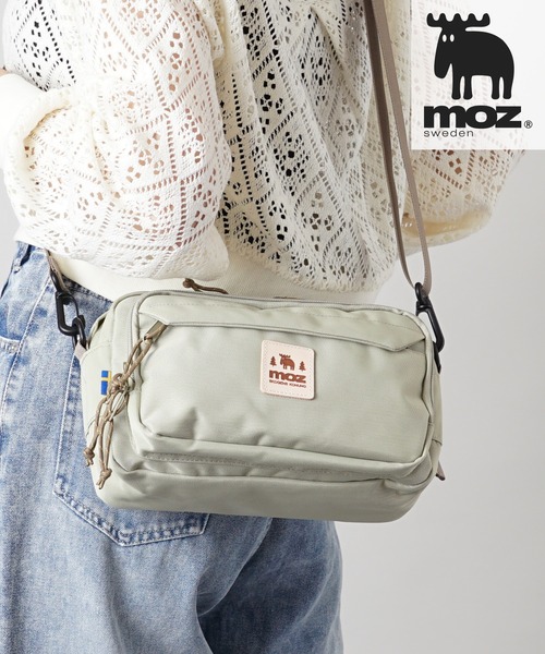 moz（モズ）の「MOZ（モズ） 軽撥水加工 アウトドアテイスト な スクエア型 ショルダーバッグ ウエストバッグ（ショルダーバッグ・レディース・ブラック/インディゴブルー/ライトグリーン/グレイッシュベージュ/アイボリー/サンドベージュ・ONE SIZE）」の5枚目の写真