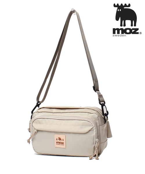 moz（モズ）の「MOZ（モズ） 軽撥水加工 アウトドアテイスト な スクエア型 ショルダーバッグ ウエストバッグ（ショルダーバッグ・レディース・ブラック/インディゴブルー/ライトグリーン/グレイッシュベージュ/アイボリー/サンドベージュ・ONE SIZE）」の2枚目の写真