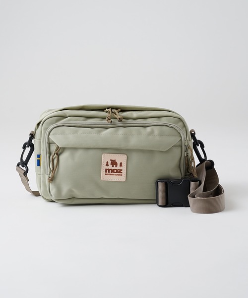 moz（モズ）の「MOZ（モズ） 軽撥水加工 アウトドアテイスト な スクエア型 ショルダーバッグ ウエストバッグ（ショルダーバッグ・レディース・ブラック/インディゴブルー/ライトグリーン/グレイッシュベージュ/アイボリー/サンドベージュ・ONE SIZE）」の22枚目の写真