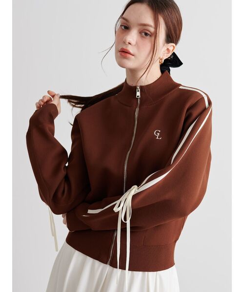 CALNAMUR（カルナムール）の「リボントラックジャケット（ブルゾン・レディース・ブラウン/グレー/ブラック・FREE）」の22枚目の写真