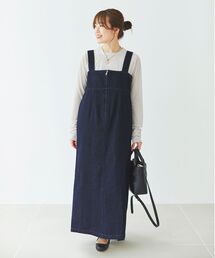 le.coeur blanc | フロントジップデニムジャンスカ(ジャンパースカート)