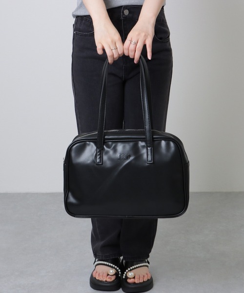 Lace Ladies（レースレディース）の「ソリッドカラー シンプル ボストン バッグ（ボストンバッグ・レディース・ブラック/アイボリー/イエロー・FREE）」の10枚目の写真