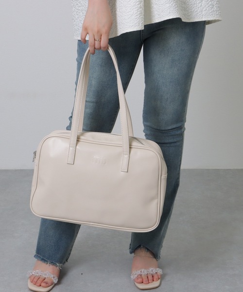 Lace Ladies（レースレディース）の「ソリッドカラー シンプル ボストン バッグ（ボストンバッグ・レディース・ブラック/アイボリー/イエロー・FREE）」の16枚目の写真