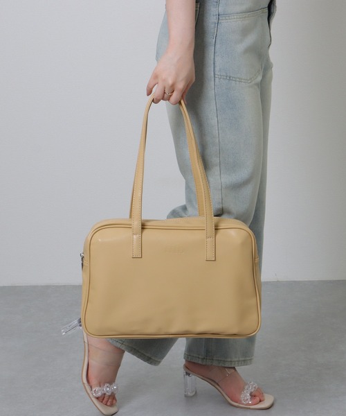 Lace Ladies（レースレディース）の「ソリッドカラー シンプル ボストン バッグ（ボストンバッグ・レディース・ブラック/アイボリー/イエロー・FREE）」の18枚目の写真