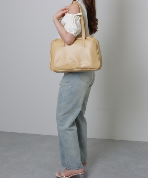 Lace Ladies（レースレディース）の「ソリッドカラー シンプル ボストン バッグ（ボストンバッグ・レディース・ブラック/アイボリー/イエロー・FREE）」の19枚目の写真