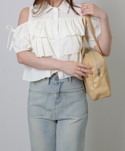 Lace Ladies（レースレディース）の「ソリッドカラー シンプル ボストン バッグ（ボストンバッグ・レディース・ブラック/アイボリー/イエロー・FREE）」の21枚目の写真