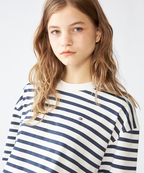 【トミーヒルフィガー】モダンレギュラーボーダークルーネックTシャツ セール】モダンレギュラーボーダークルーネックTシャツ（Tシャツ