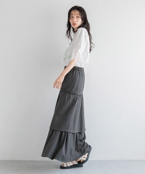 LOWRYS FARM（ローリーズファーム）の「カットティアードスカート