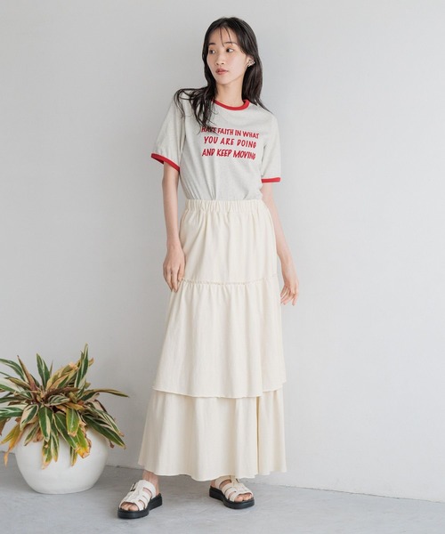 LOWRYS FARM（ローリーズファーム）の「カットティアードスカート