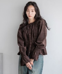 LOWRYS FARM | ２ＷＡＹシャーリングブラウスロングスリーブ　 116627(シャツ/ブラウス)