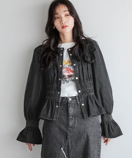 しお セール】2WAYシャーリングブラウスロングスリーブ 116627（シャツ