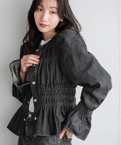 LOWRYS FARM（ローリーズファーム）の「２ＷＡＹシャーリングブラウスロングスリーブ　 116627（シャツ/ブラウス・レディース・アイボリー/ライトブルー/ブラック/グレー/ブラウン/インディゴブルー・FREE）」の17枚目の写真