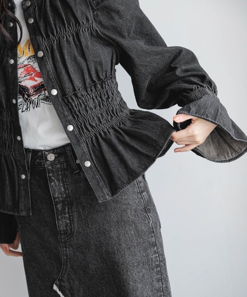 mer.y様☆専用ページ セール】2WAYシャーリングブラウスロングスリーブ 116627