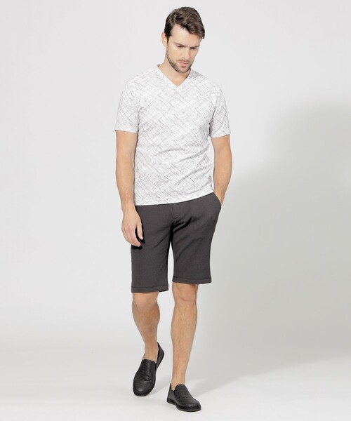 EPOCA UOMO(エポカウォモ)の「ワッフルジャージーショートパンツ(その他パンツ・メンズ・チャコールグレー/ホワイト・46/48)」の5枚目の写真