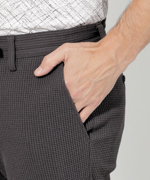 EPOCA UOMO(エポカウォモ)の「ワッフルジャージーショートパンツ(その他パンツ・メンズ・チャコールグレー/ホワイト・46/48)」の9枚目の写真