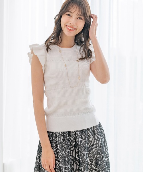 Jayro(ジャイロ)の「パネルリブノースリプルオーバー(Tシャツ/カットソー・レディース・グリーン/ブラック/グレー系その他/ホワイト系その他・M)」の2枚目の写真