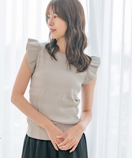 Jayro(ジャイロ)の「パネルリブノースリプルオーバー(Tシャツ/カットソー・レディース・グリーン/ブラック/グレー系その他/ホワイト系その他・M)」の10枚目の写真