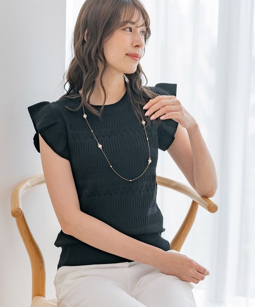 Jayro(ジャイロ)の「パネルリブノースリプルオーバー(Tシャツ/カットソー・レディース・グリーン/ブラック/グレー系その他/ホワイト系その他・M)」の15枚目の写真