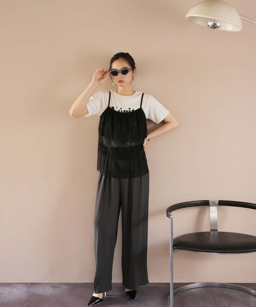 fifth（フィフス）の「ツータックとろみパンツ（その他パンツ・レディース・ブラック/アイボリー/ピンク/グレー・M/S）」の3枚目の写真