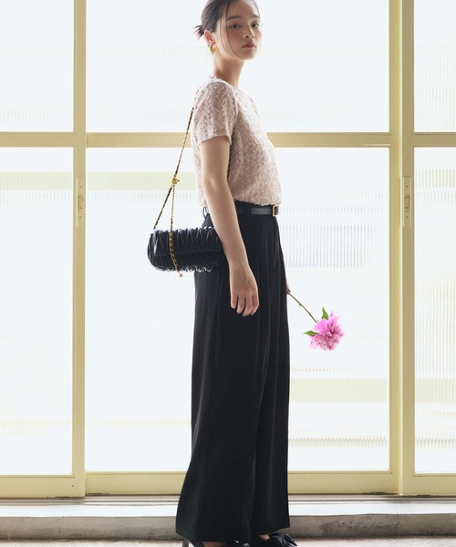 fifth（フィフス）の「ツータックとろみパンツ（その他パンツ・レディース・ブラック/アイボリー/ピンク/グレー・M/S）」の2枚目の写真