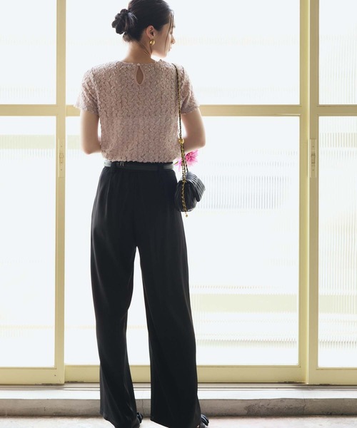 fifth（フィフス）の「ツータックとろみパンツ（その他パンツ・レディース・ブラック/アイボリー/ピンク/グレー・M/S）」の5枚目の写真