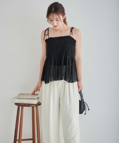 fifth（フィフス）の「ツータックとろみパンツ（その他パンツ・レディース・ブラック/アイボリー/ピンク/グレー・M/S）」の9枚目の写真