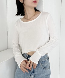 メローデザインクロップドトップス