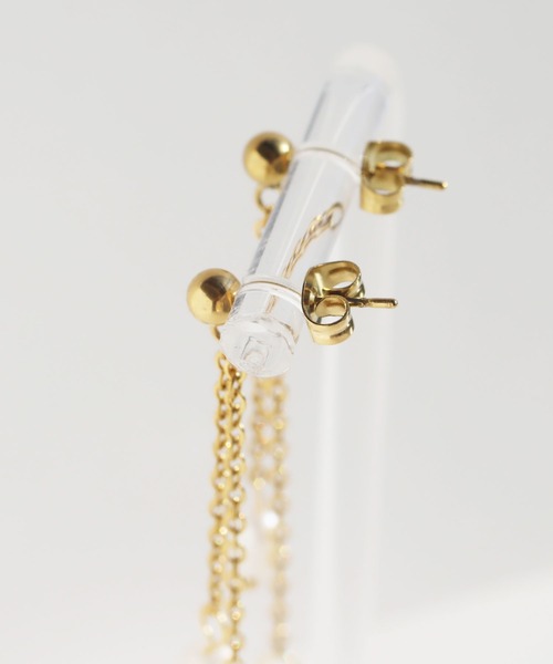 abaskdesign(アバスクデザイン)の「金属アレルギー対応 ツイン淡水パール ロングステンレスピアス(ピアス(両耳用)・レディース・ゴールド・FREE)」の9枚目の写真
