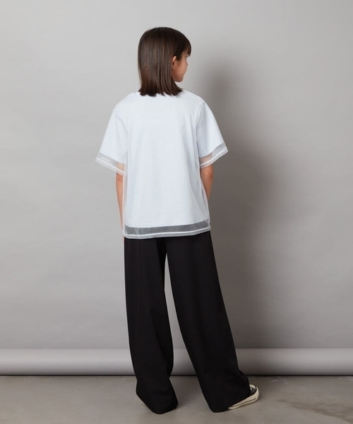 a.v.v（アーヴェヴェ）の「[140-150]チュールレイヤードTシャツ（Tシャツ/カットソー・キッズ・ブラック/ダークインディゴブルー・140/150）」の22枚目の写真