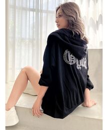 GYDA | 【SETUP着用可】BACK GYDAラインストーンラメパーカー(パーカー)