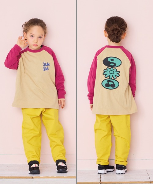 Life Support Products（ライフサポートプロダクツ）の「前後プリントラグランロンティー（Tシャツ/カットソー・キッズ・オフホワイト/杢グレー/ベージュ/チャコール・90/95/100/110/120/130/140/150/80）」の6枚目の写真