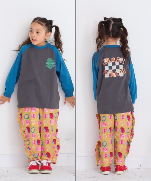 Life Support Products（ライフサポートプロダクツ）の「前後プリントラグランロンティー（Tシャツ/カットソー・キッズ・オフホワイト/杢グレー/ベージュ/チャコール・90/95/100/110/120/130/140/150/80）」の11枚目の写真