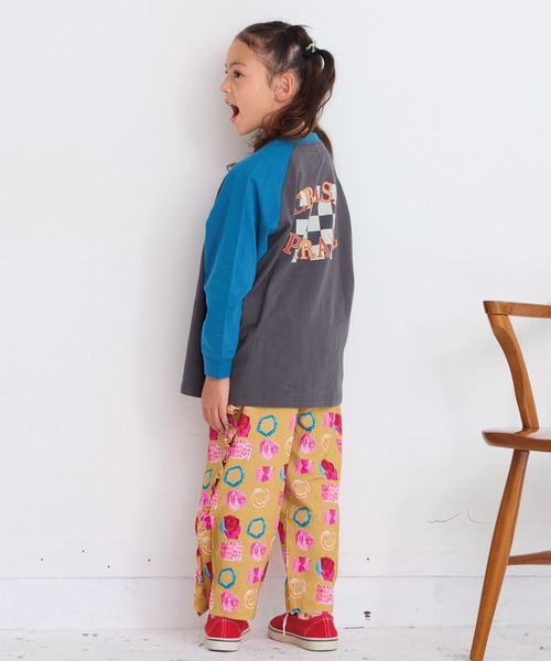 Life Support Products（ライフサポートプロダクツ）の「前後プリントラグランロンティー（Tシャツ/カットソー・キッズ・オフホワイト/杢グレー/ベージュ/チャコール・90/95/100/110/120/130/140/150/80）」の12枚目の写真