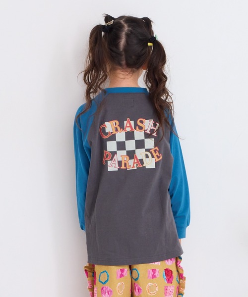 Life Support Products（ライフサポートプロダクツ）の「前後プリントラグランロンティー（Tシャツ/カットソー・キッズ・オフホワイト/杢グレー/ベージュ/チャコール・90/95/100/110/120/130/140/150/80）」の10枚目の写真