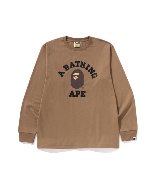 A BATHING APE（アベイシングエイプ）の「COLLEGE LS TEE（Tシャツ/カットソー・メンズ・ネイビー/ベージュ/イエロー/ホワイト/ブラック/オリーブ/グレー/ブルー・LARGE/X-LARGE/XX-LARGE/MEDIUM/SMALL/XXX-LARGE）」の5枚目の写真